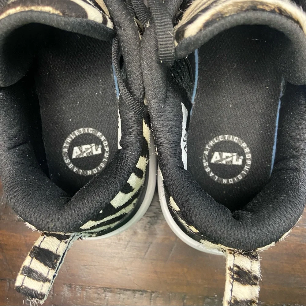 APL Athletic Propulstion Labs Women's Phantom Zebra Calf Hair Sneakers Size 7